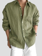 Men’s Solid Color Long Sleeve Shirt