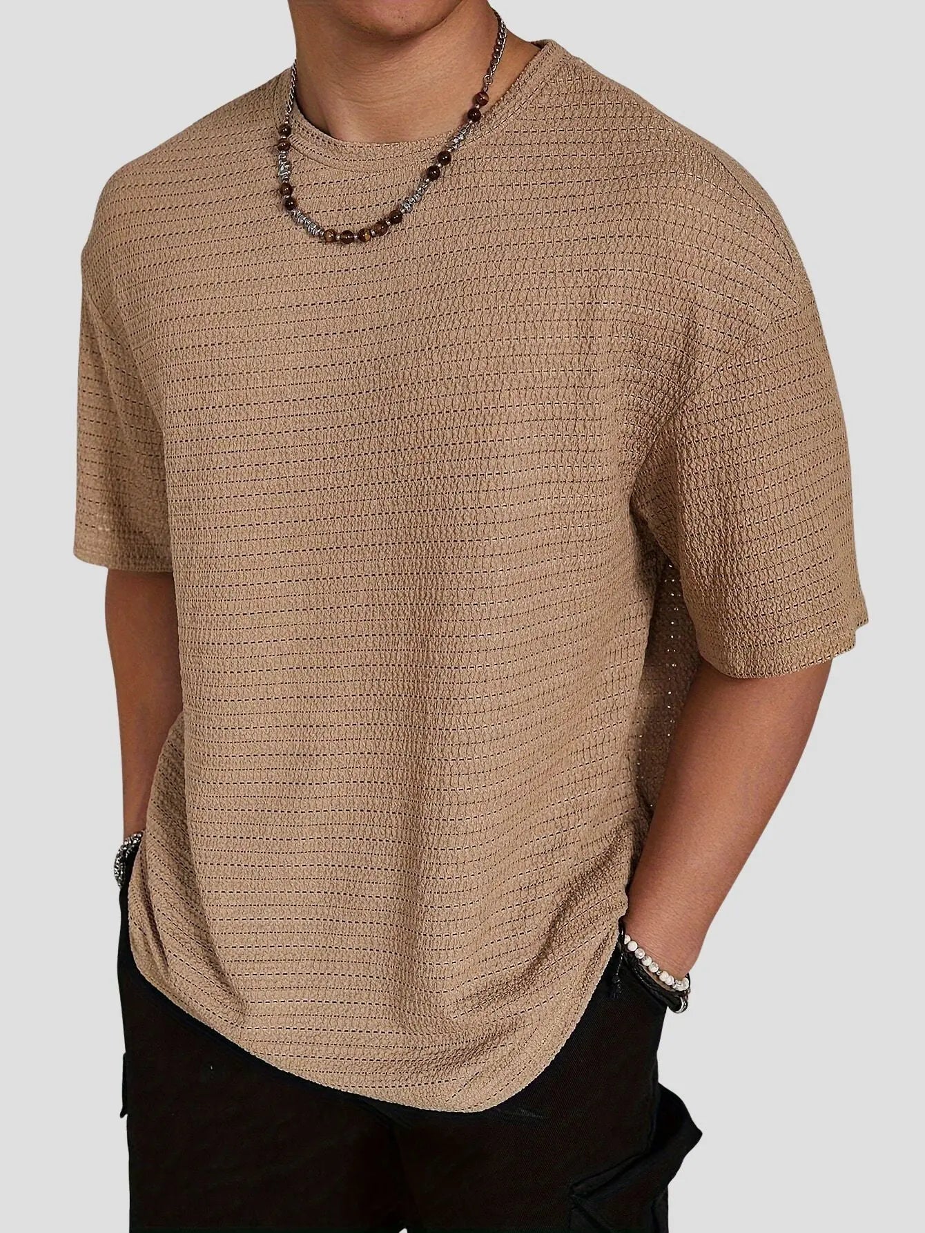 Men’s Loose Textured T-Shirt