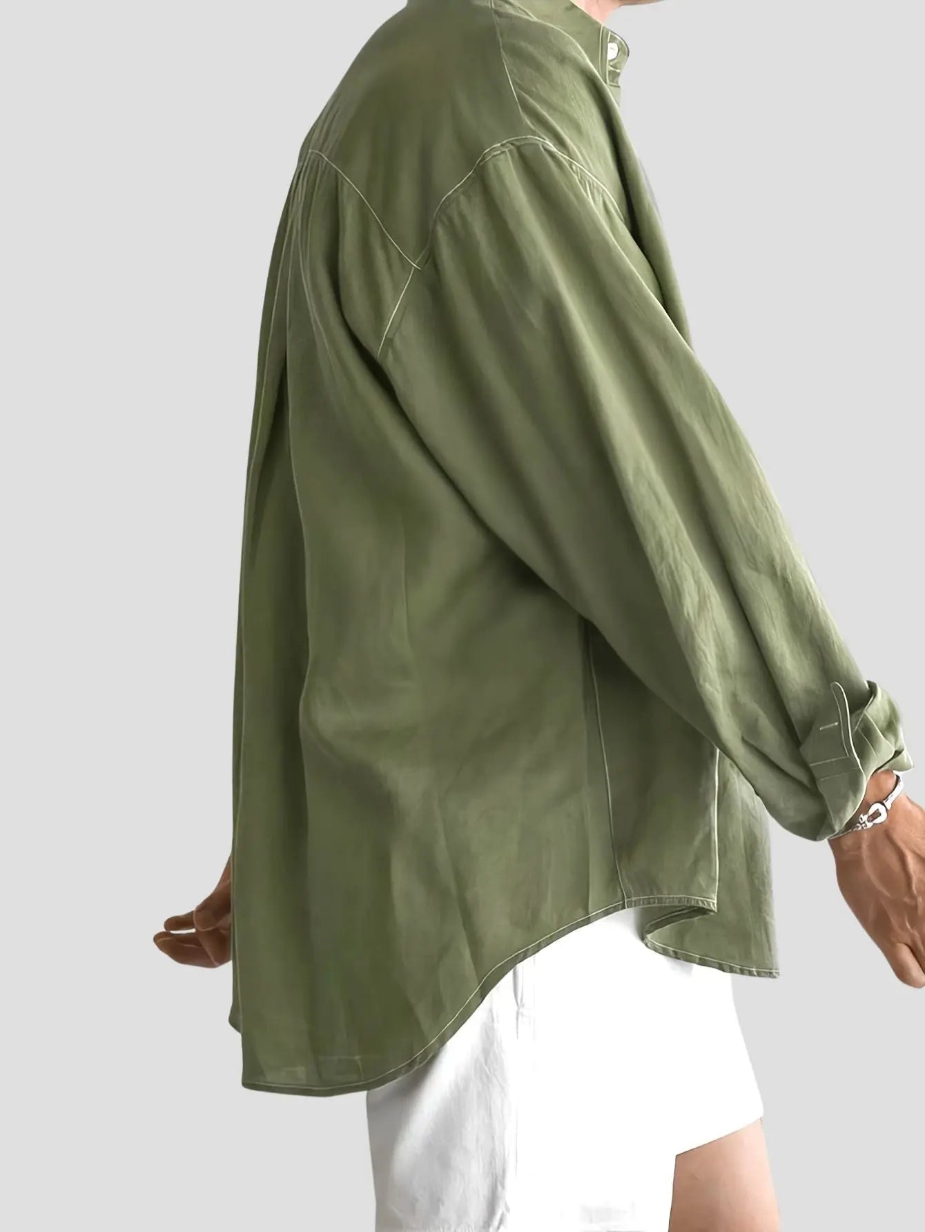 Men’s Solid Color Long Sleeve Shirt