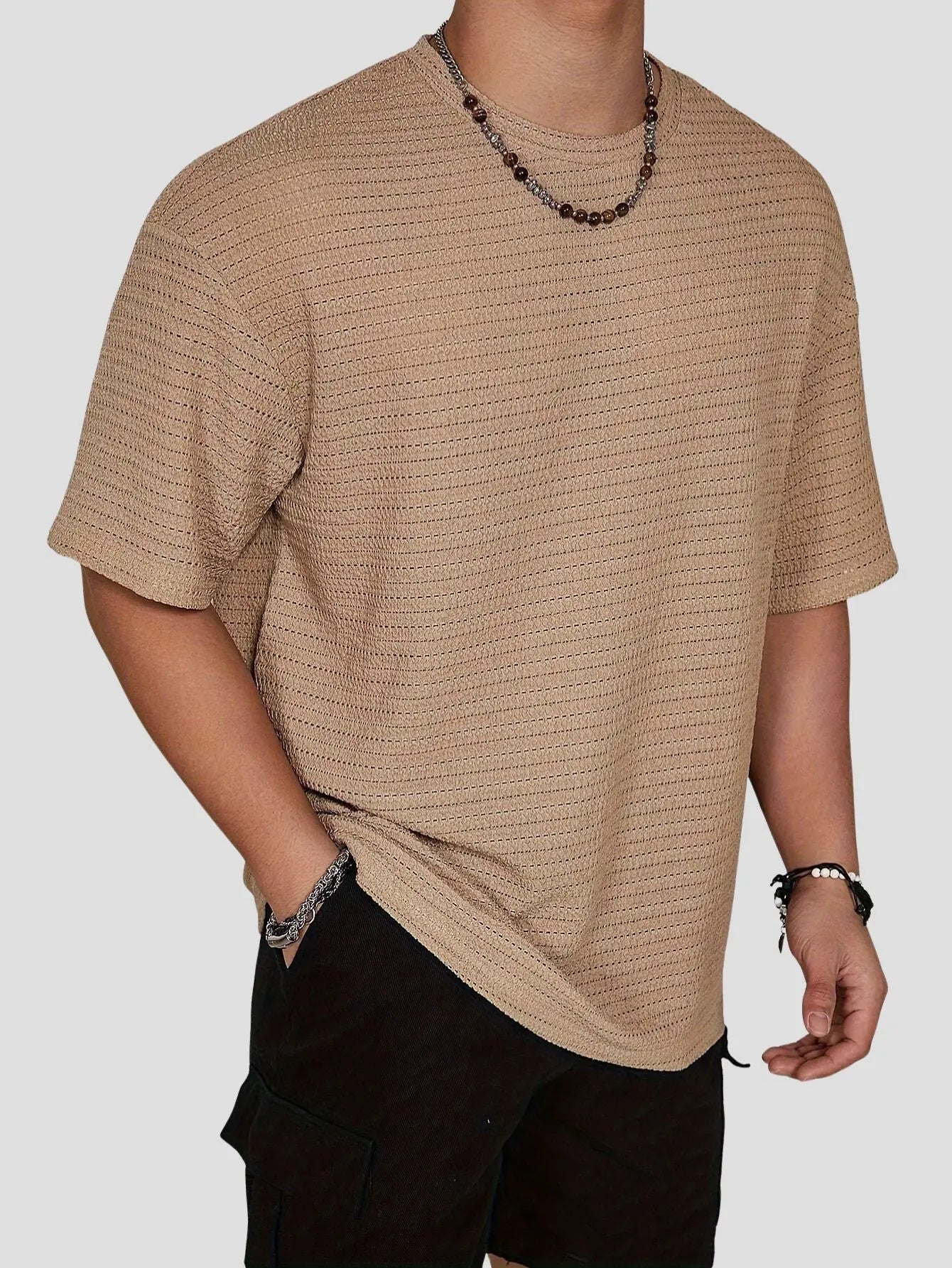 Men’s Loose Textured T-Shirt