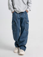 Men’s Casual Loose Fit Jeans with Side Pockets