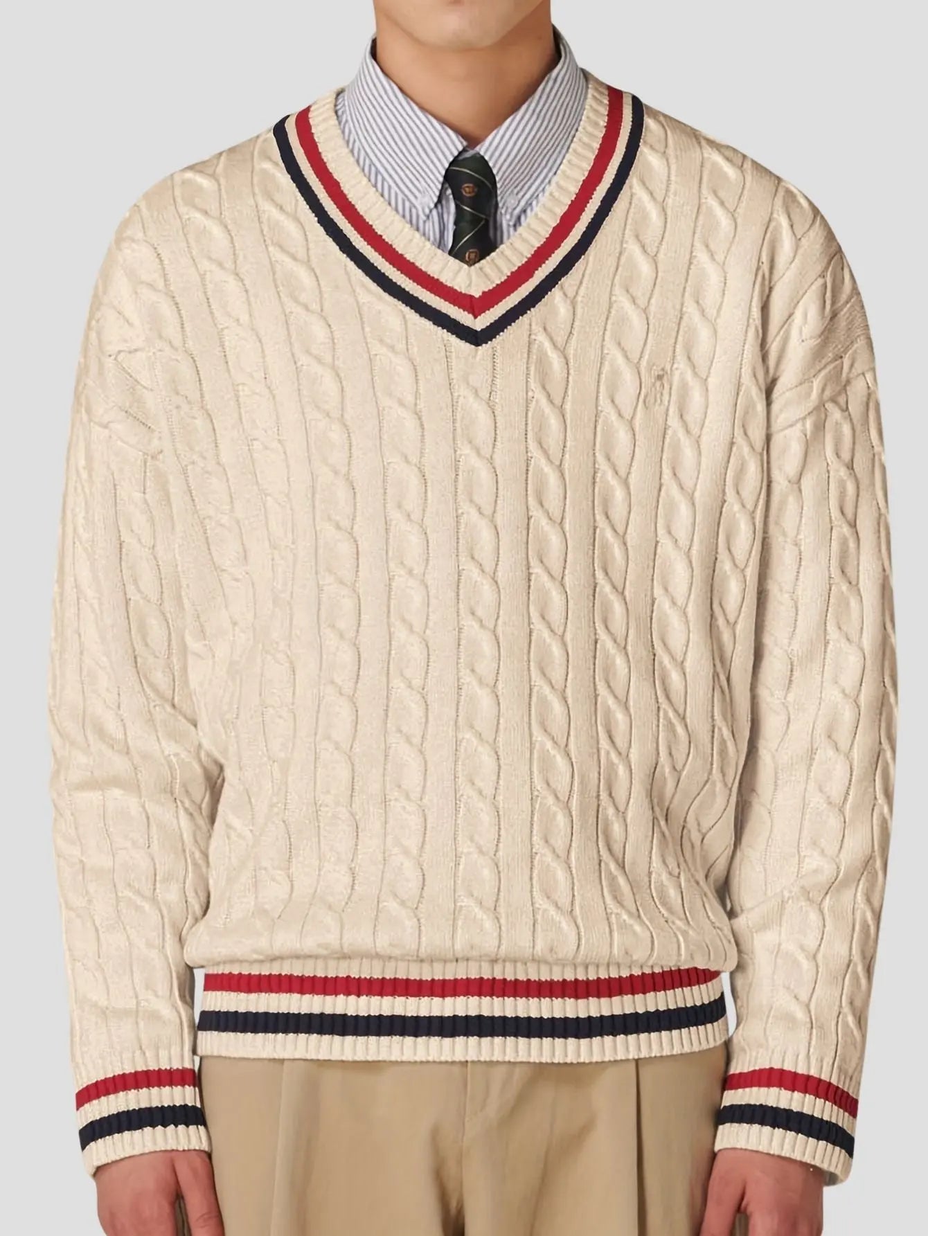 Men’s V-Neck Knit Sweater