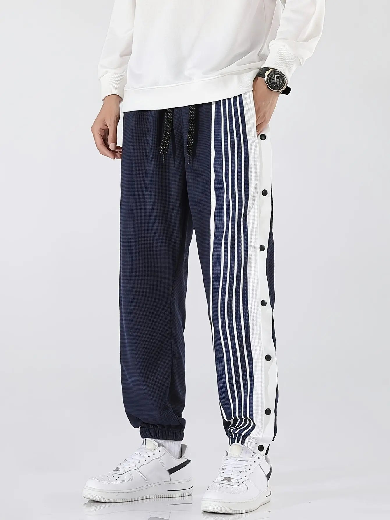 Men’s Striped Athletic Jogger Pants