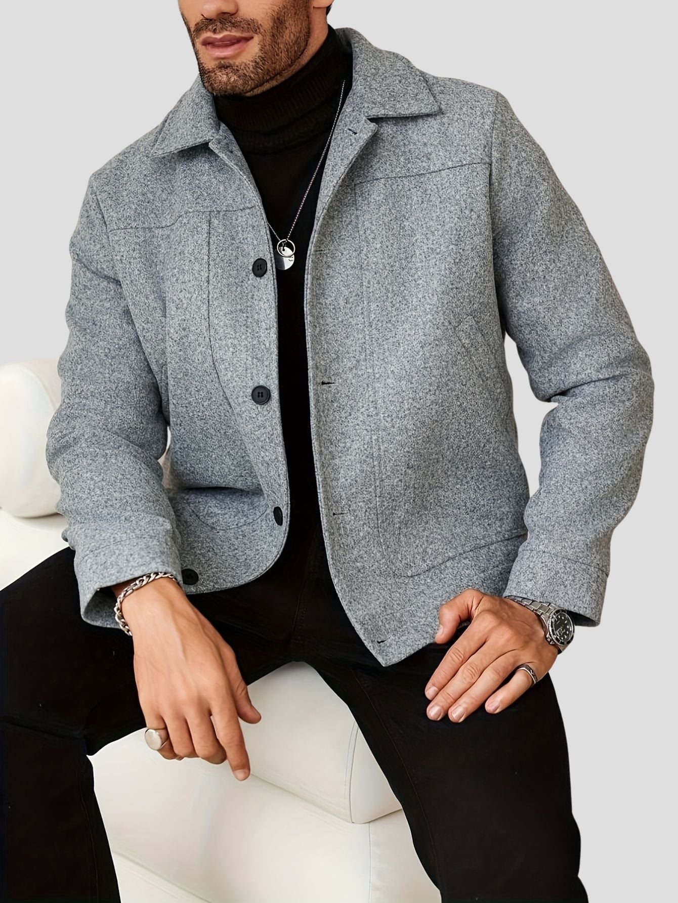 Men’s Button Jacket Regular Fit