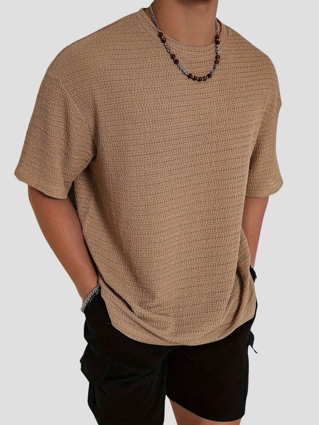 Men’s Loose Textured T-Shirt