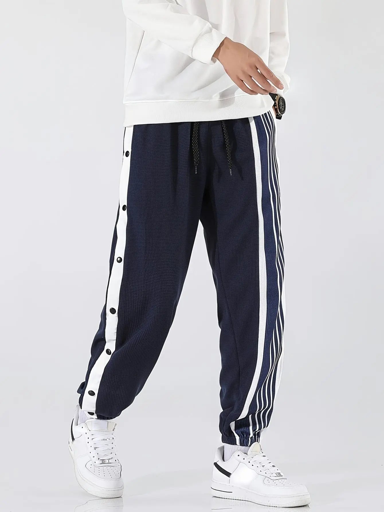 Men’s Striped Athletic Jogger Pants