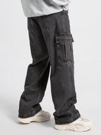 Men’s Casual Loose Fit Jeans with Side Pockets